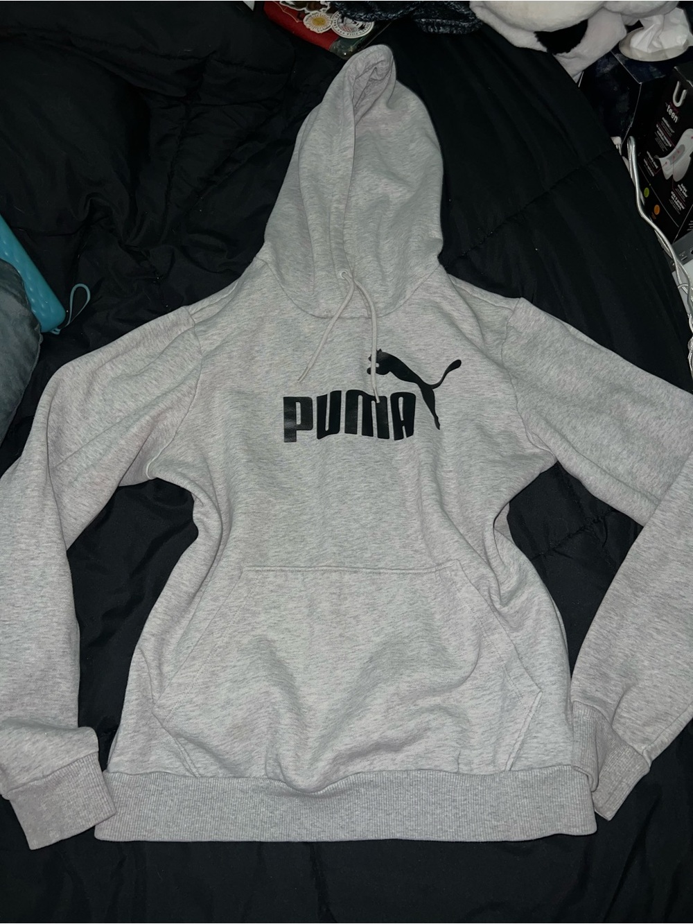 Puma Gray Hoodie with Black Logo